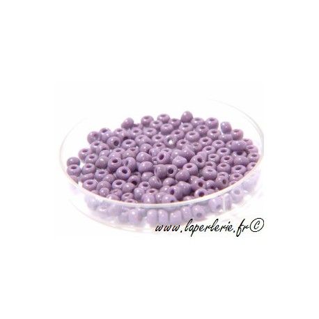 Rocaille 2mm MAUVE OPAQUE, mesure de 12.50 gr environ 400 perles  - 1