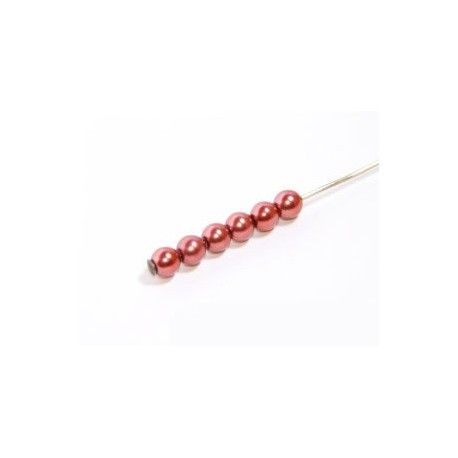 Ronde nacrée 3mm INDIAN RED x150  - 1
