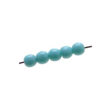 Ronde 4mm LIGHT TURQUOISE OPAQUE x50  - 1