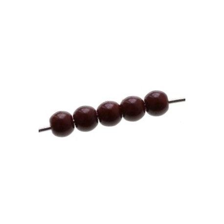 Ronde 4mm MARRON OPAQUE x50  - 1