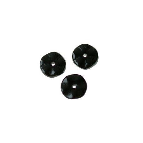 Rondelle ondulée 10mm NOIR x10  - 1
