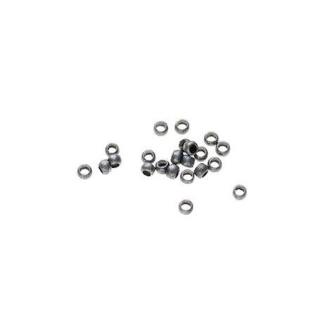 Perles à écraser 0.9mm int. ARGENTÉ VIEILLI x100  - 1