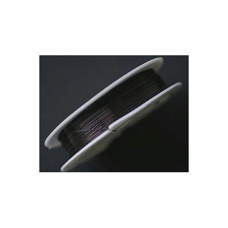 Fil laiton émaillé 0.4mm NOIR, bobine de 20m  - 1