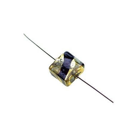 Carré lunaire feuille d'or carré 10mm ép 5mm NOIR  - 1