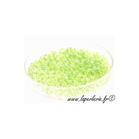 Rocaille 2mm PERIDOT LUSTRé, mesure de 12.50 gr environ 600 perles  - 1