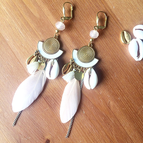 Boucles d'oreilles Cream Beach