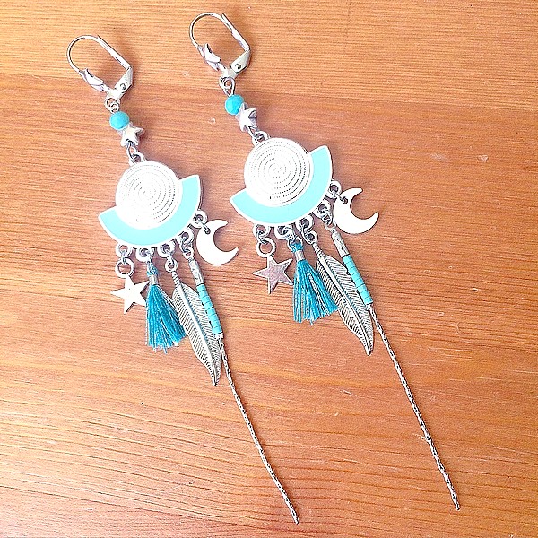 Boucles d'oreilles Star Blue