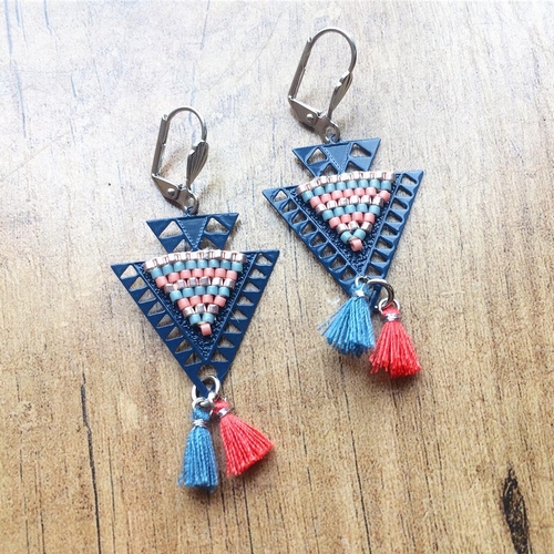 Boucles d'oreilles Triangle Miyuki