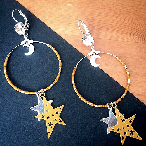 boucles d'oreilles étoilées