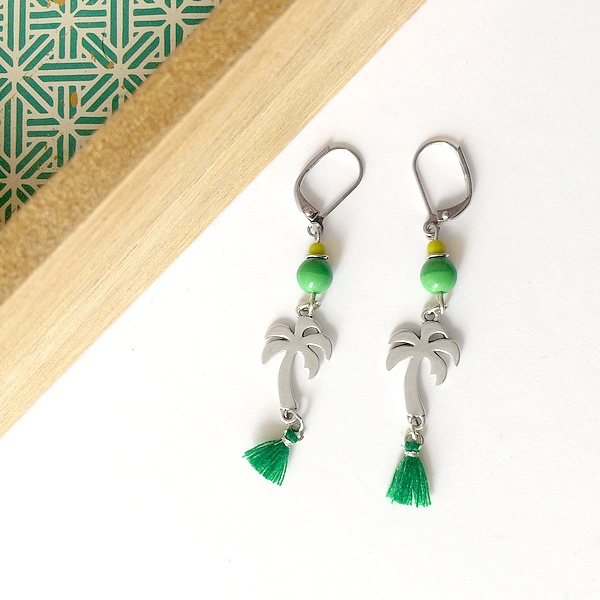 Boucles d'oreilles palmier