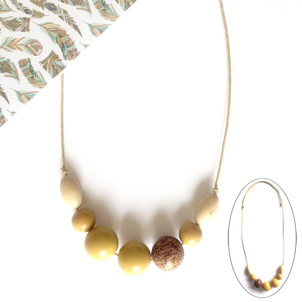 Collier Bois et Céramique