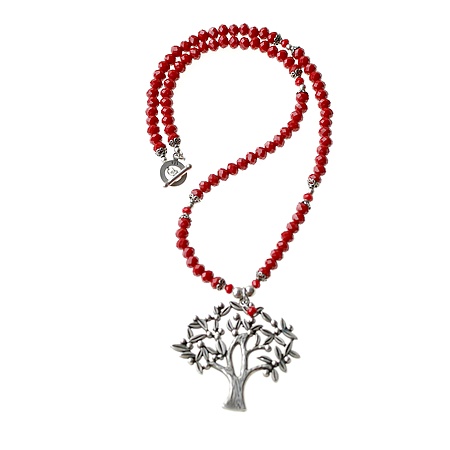Collier Rouge Arbre de Vie