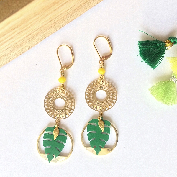 boucles d'oreilles Jungle