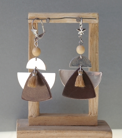 Boucles d'oreilles café chocolat