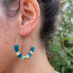 Créoles créées avec des perles en céramique